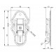 1602  Large padlocking catch zink plated steel