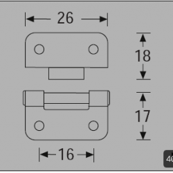 2256 Small  Hook over hinge