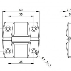 2508 Stop Hinge medium chrome-plated