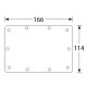 3407 Back Plate for 34102 Recessed Sprung Handle
