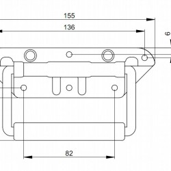 34482  Sprung handle surface mount
