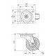 372081 - Swivel Castor 80mm with blue wheel w/o brake