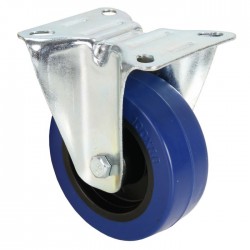 372141 Fixed castor 100 mm with blue wheel