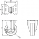 372141 Fixed castor 100 mm with blue wheel
