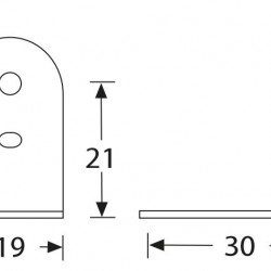 4041 corner brace 19x30 zinc-plated small