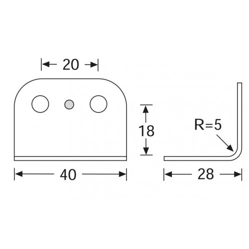 4042 corner brace 40x28 inner radius 5 mm