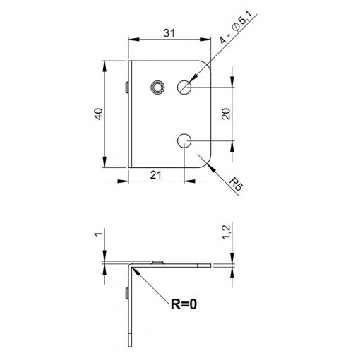 40431 corner brace 40x31