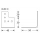 4044 Large T corner brace 40x50 mm