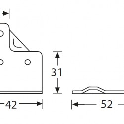 4053 corner brace 42x52 mm cranked large