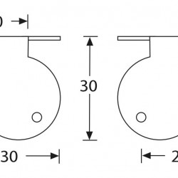 4055 case corner small chrome-plated