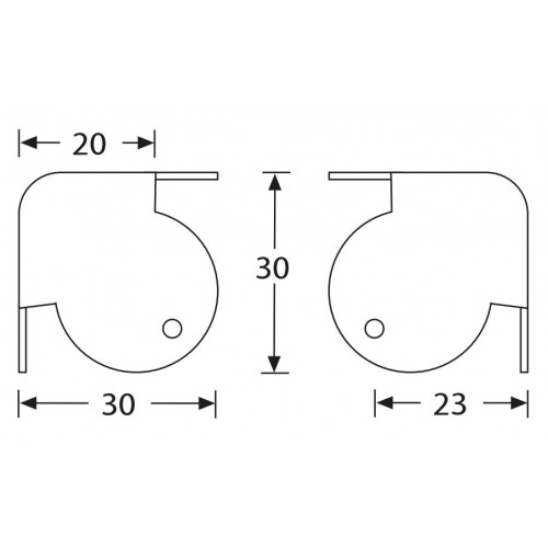 4055 case corner small chrome-plated