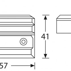 4072 Small plastic cabinet corner Inside radius 6 mm