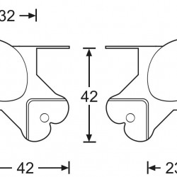 40801 ball corner small three-leg