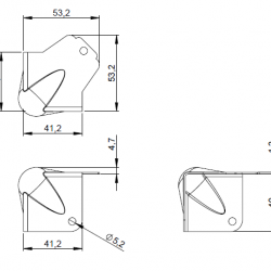 4118 ball corner medium with integrated corner brace