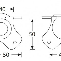 4122  medium ball corner three-Leg with stacking dimple