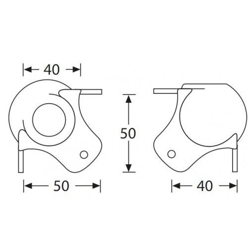 4122  medium ball corner three-Leg with stacking dimple