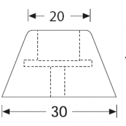 4901 rubber foot 30x15 mm hi-fi