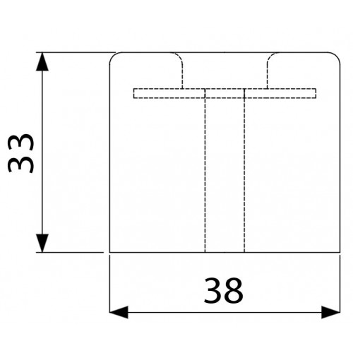 4913 rubber foot 38x33 mm