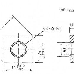 5660 square nut M6 for 6161 aluminium rear rail sliding