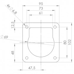 58012 Back Plate for 5801 D-Ring
