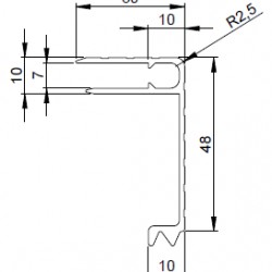 6116 Lidmaker 30x48 mm for material thickness 7mm