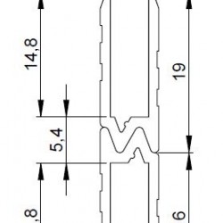 6133 aluminium 19mm hybrid lid location for 4.5mm material