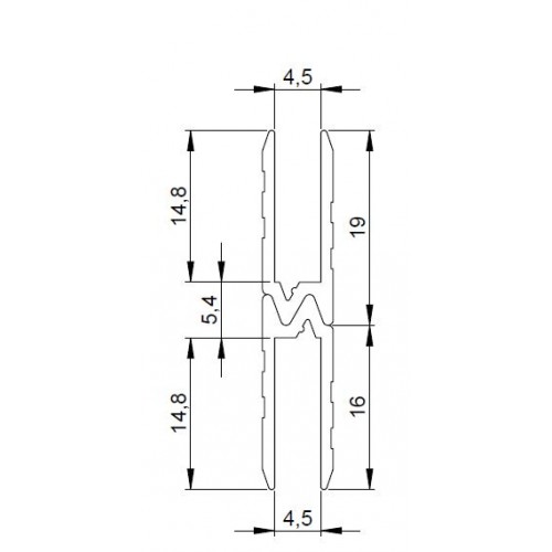 6133 aluminium 19mm hybrid lid location for 4.5mm material