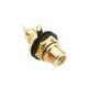 7635 red/blk RCA Socket gold-plated red-black recessed
