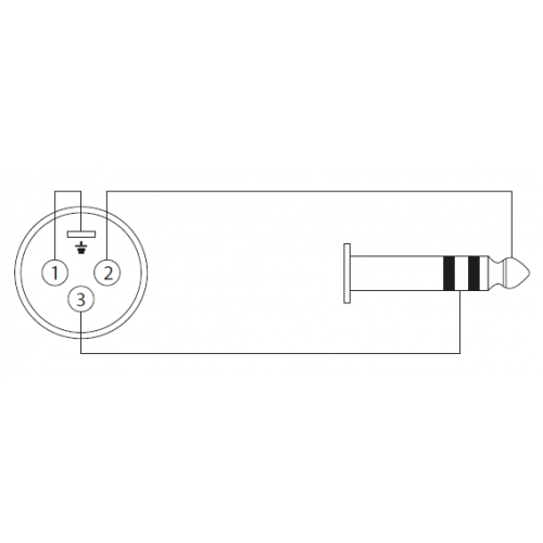 7856 Adam Hall Adapter 6.3 mm Jack stereo male to XLR female