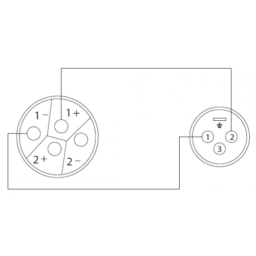 7865 adapter Speakon speaker connector 4-pole to XLR female
