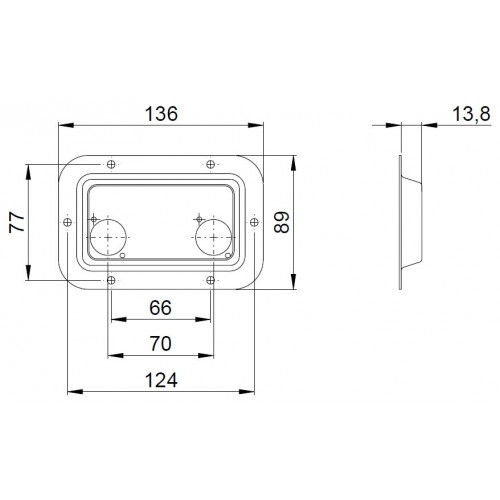 8708 BLK Dish - Punched