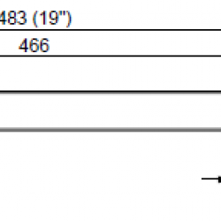 87221: 19" shaped rack panel 1U Aluminium