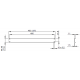 87221 STL 19 inch U-shaped rack panel 1-U Steel