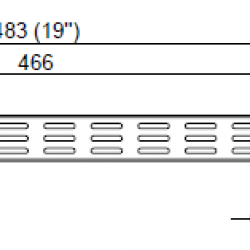 87221 VH 19 inch  Ventilation Panel with Horizontal Slots, 1U