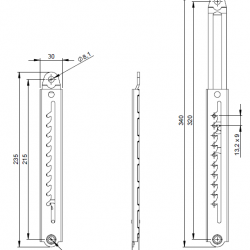 8735 Telescopic Support 10 stops 