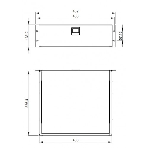 87403 E Rack Drawer 3U Steel