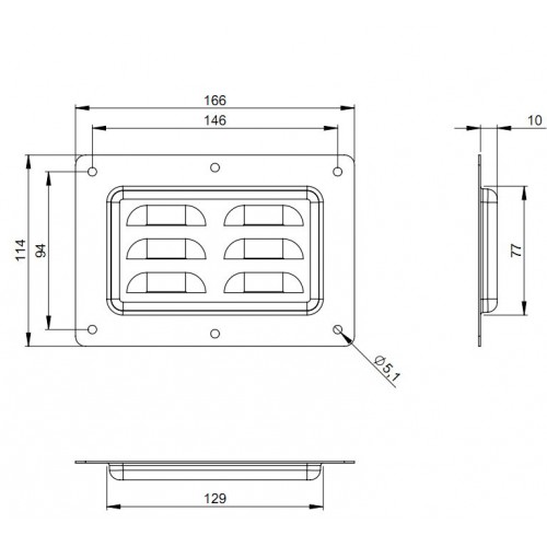 8791 Ventilation Dish horizontal 