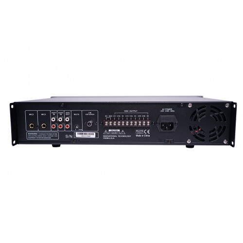 IPA360 Public Address mixer-amplifier 360W,100V, 6-zones with volume control, 