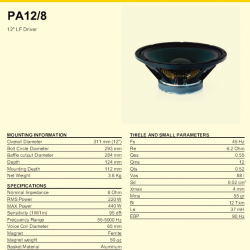 PA12/8 Woofer