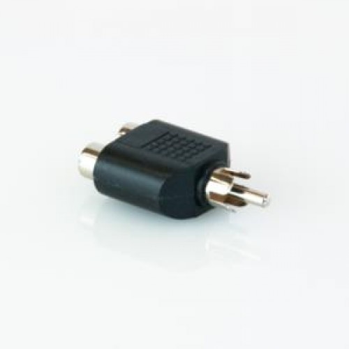 HY1756 adapter 2x RCA-f to 1x RCA-m
