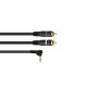 OMNITRONIC Adapter-cable 3.5 Jack_2xRCA, 1.5m long, black
