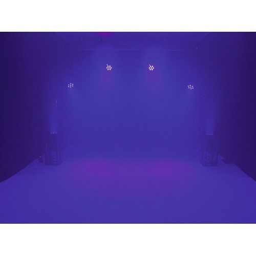 EUROLITE LED SLS-7 HCL Flat LED spotlight with RGBWA+UV color mixing, incl. IR remote control