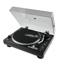 OMNITRONIC BD1390 DJ turntable + USB + recording software, black