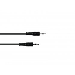 Small banana-jack cable 3.5 stereo 1.5m long black