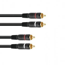 OMNITRONIC RCA cable 2x2, 1.5m long