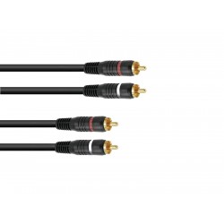 OMNITRONIC RCA cable 2x2, 1.5m long