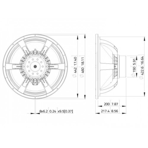 LAVOCE SAN184.02 18" Subwoofer Neodymium Magnet