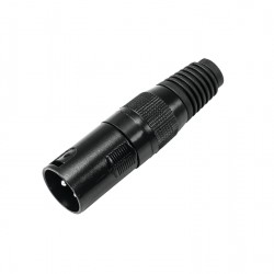 OMNITRONIC XLR plug 3pin black housing