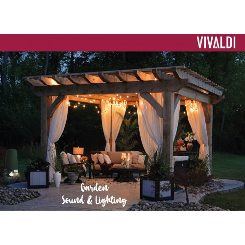 Ulisse MOONLIGHT garden HiFi speaker with illumination, IP65, Vivaldi design-audio