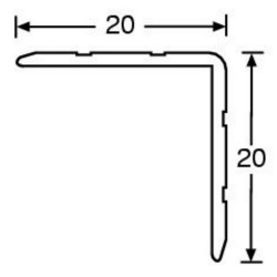 6209 aluminium case angle 20x20 mm